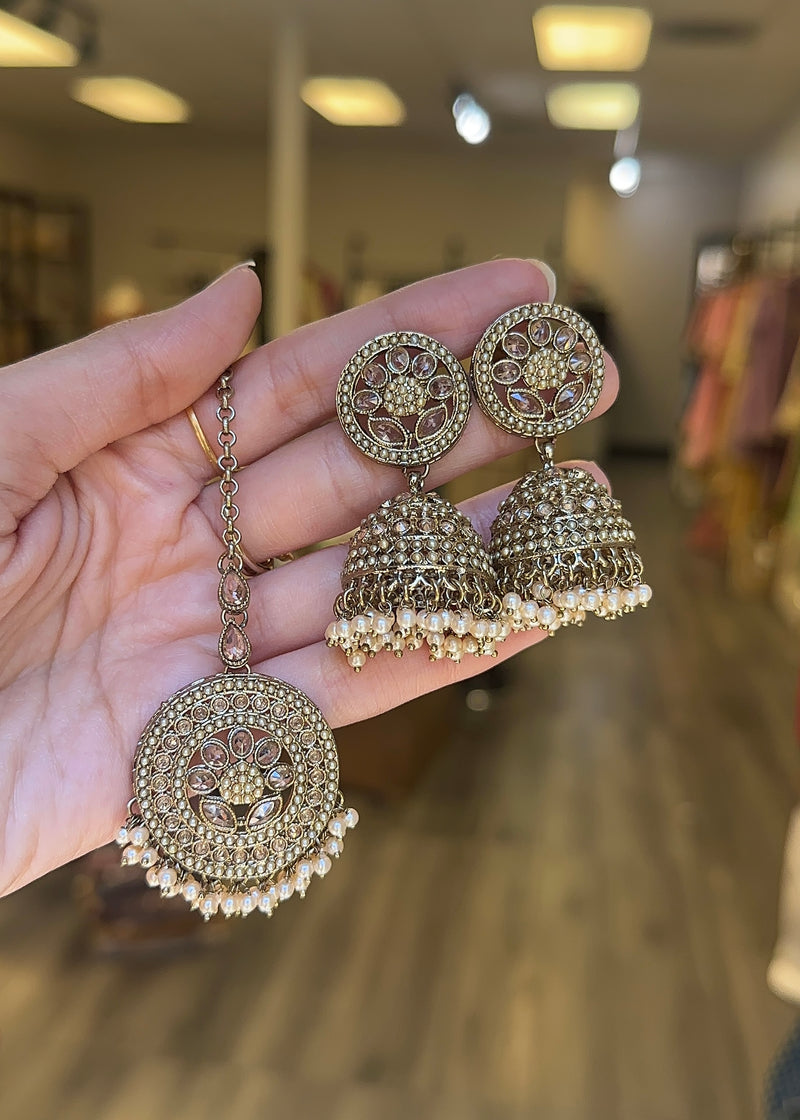 Polki Jhumki Set