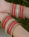 Red + Pink bangle set