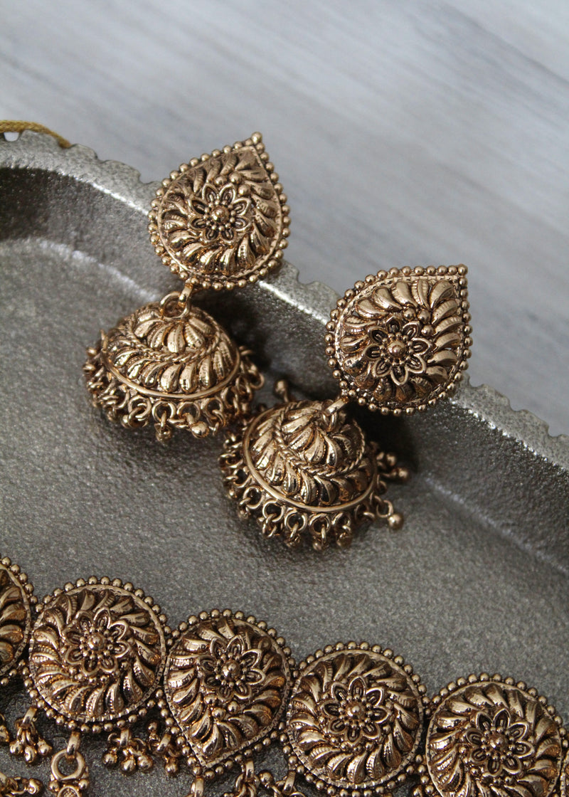 Antique Gold inspired Choker Set