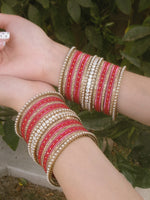 Red + Pink bangle set