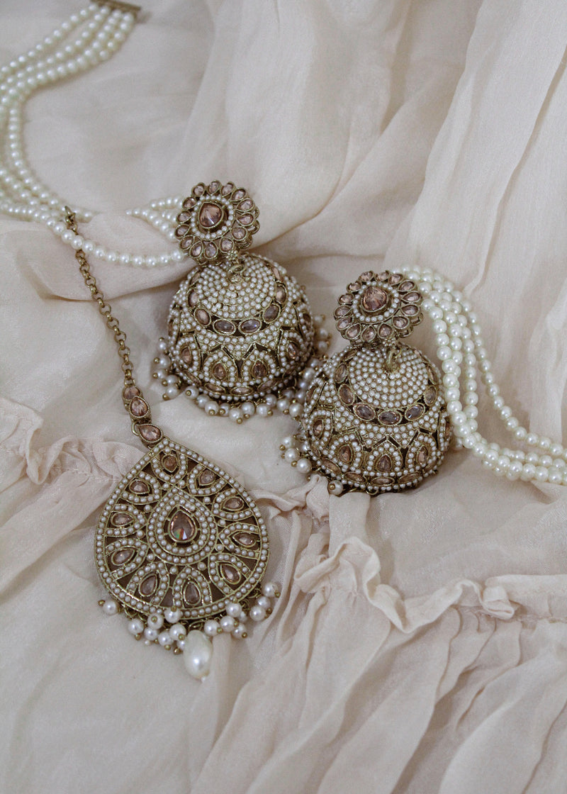 Large Jhumki Tikka set