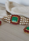 Ruby + Emerald Choker set