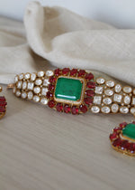 Ruby + Emerald Choker set