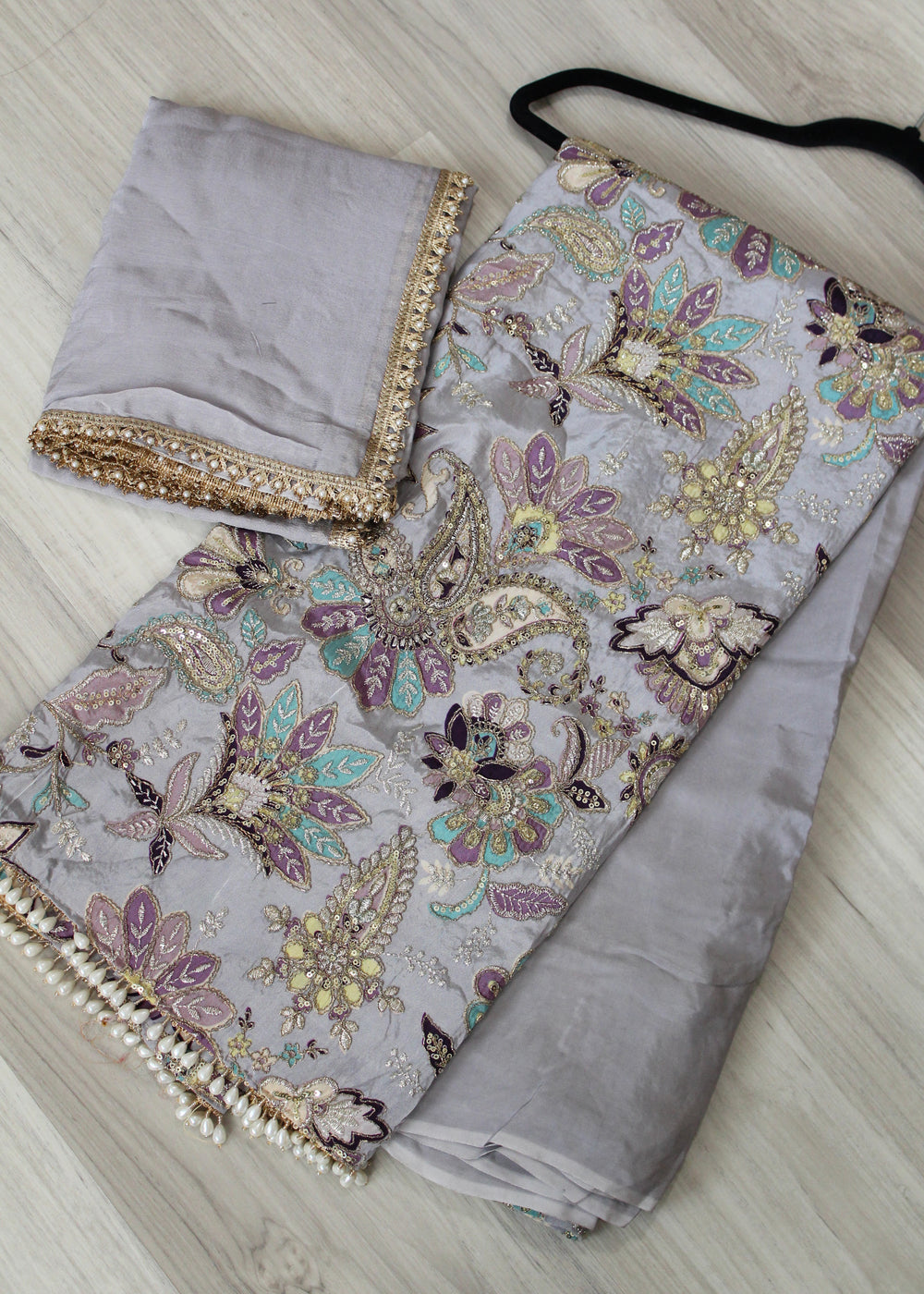 Grey + mauve