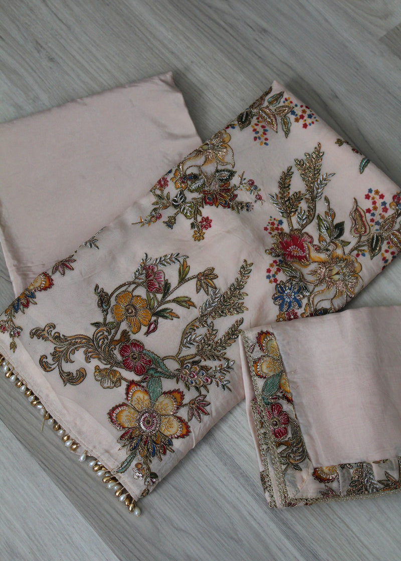 floral unstitch suit