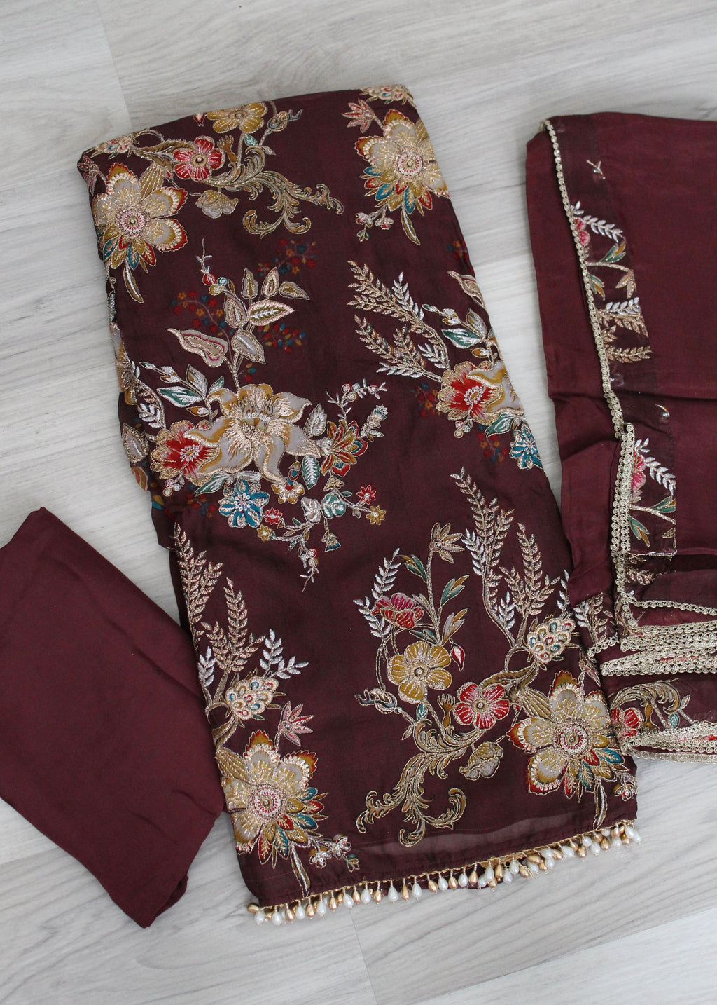 floral unstitch suit