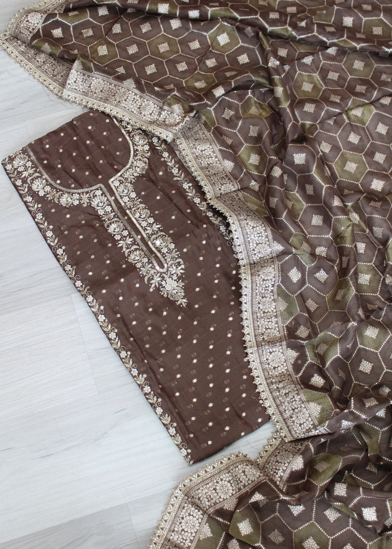 Banarsi unstitch suit