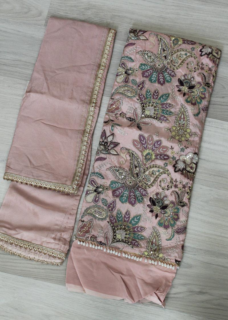 Crepe embroidered Unstitch Suit