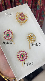 Pachi kundan hair clips