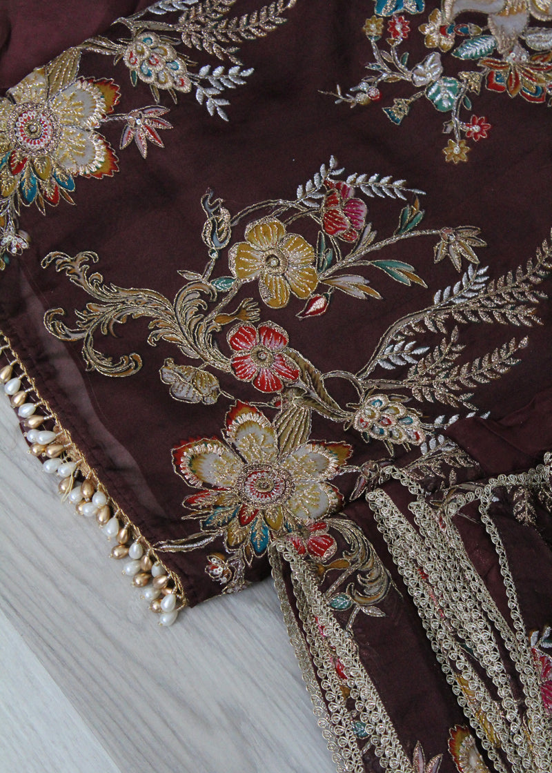 floral unstitch suit