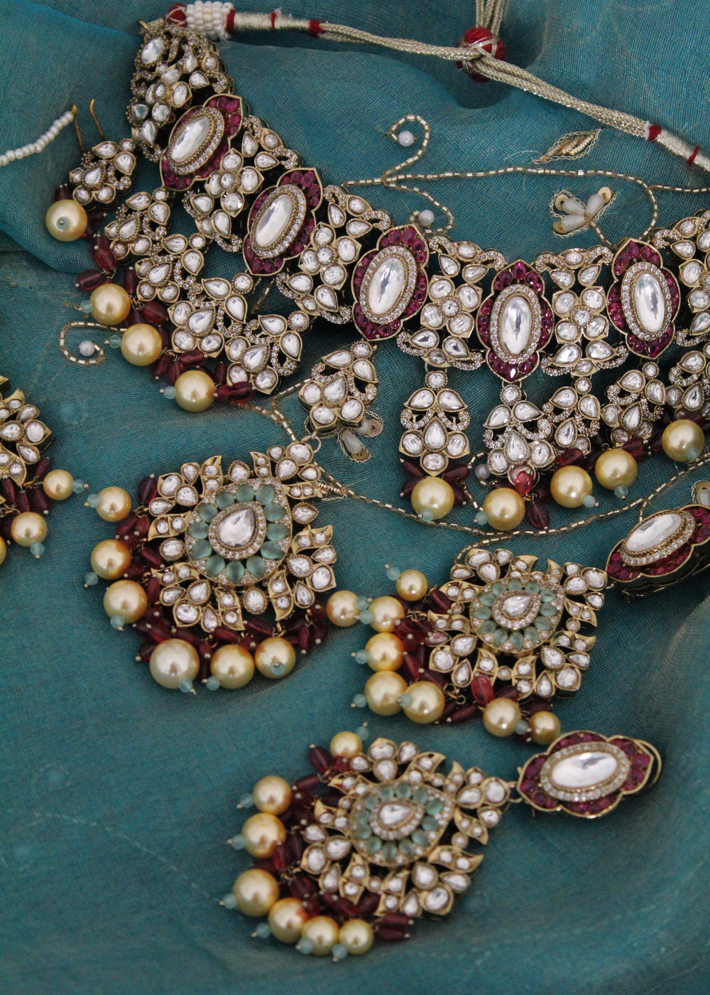 Mint + Ruby beads