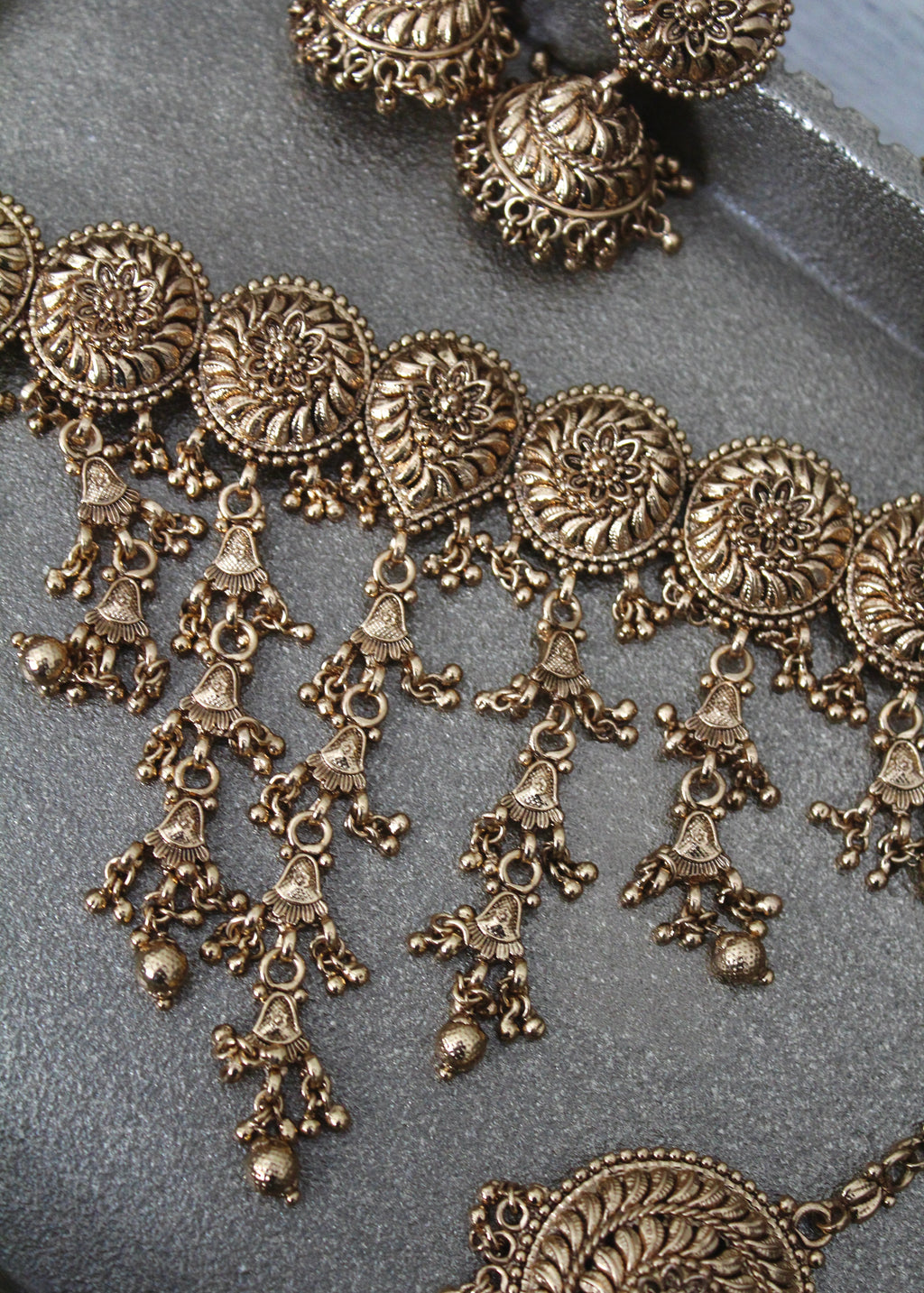 Antique Gold inspired Choker Set