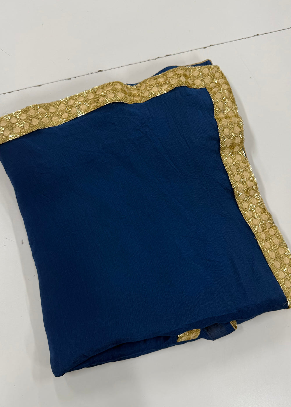 Blue semi chiffon