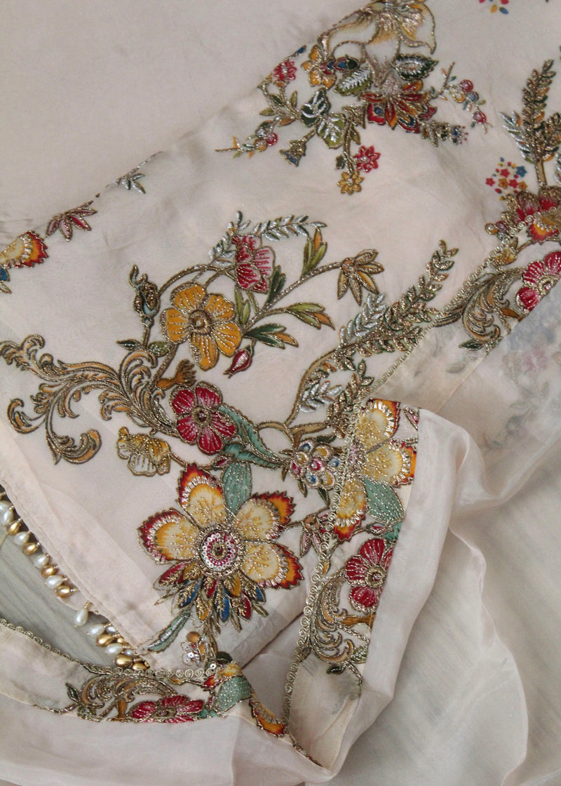floral unstitch suit