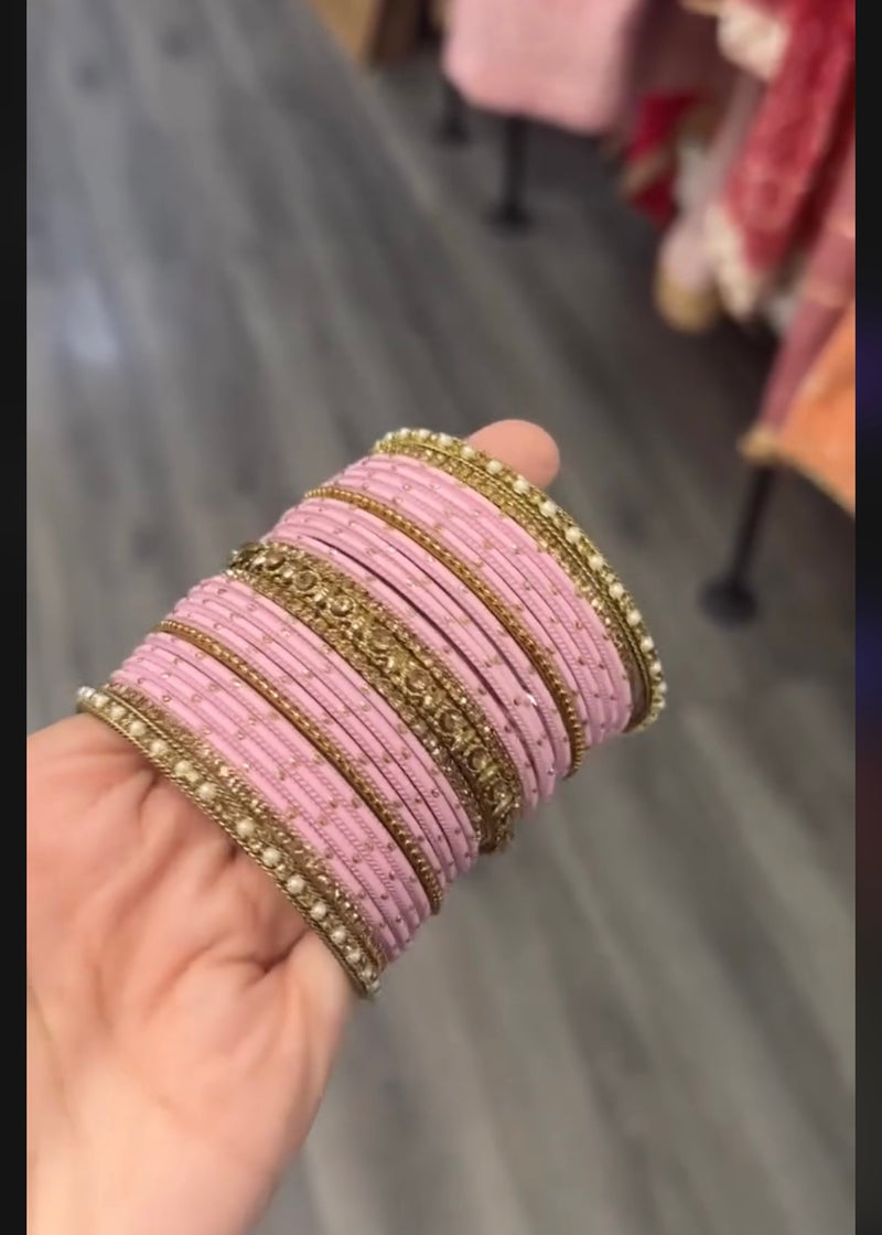 Pink Bangle Set size 2.4