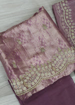 Banarsi silk unstitch suit