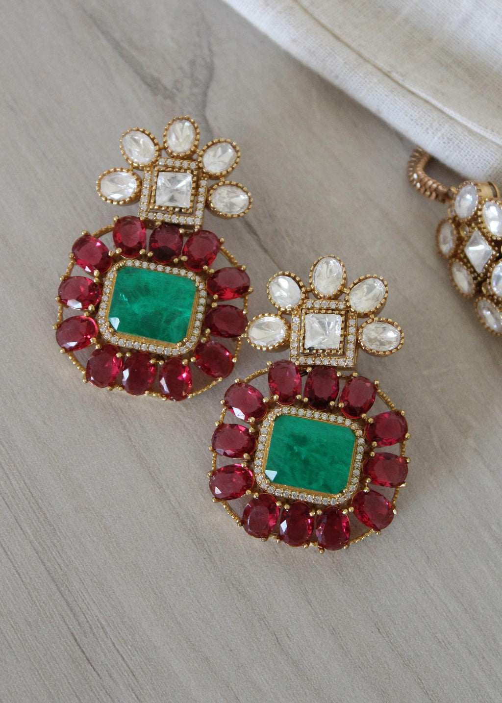 Ruby + Emerald Choker set