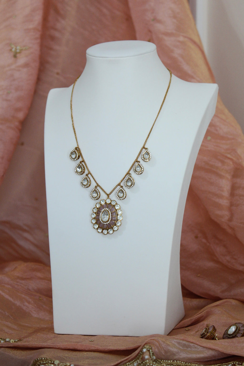 Necklace with studs