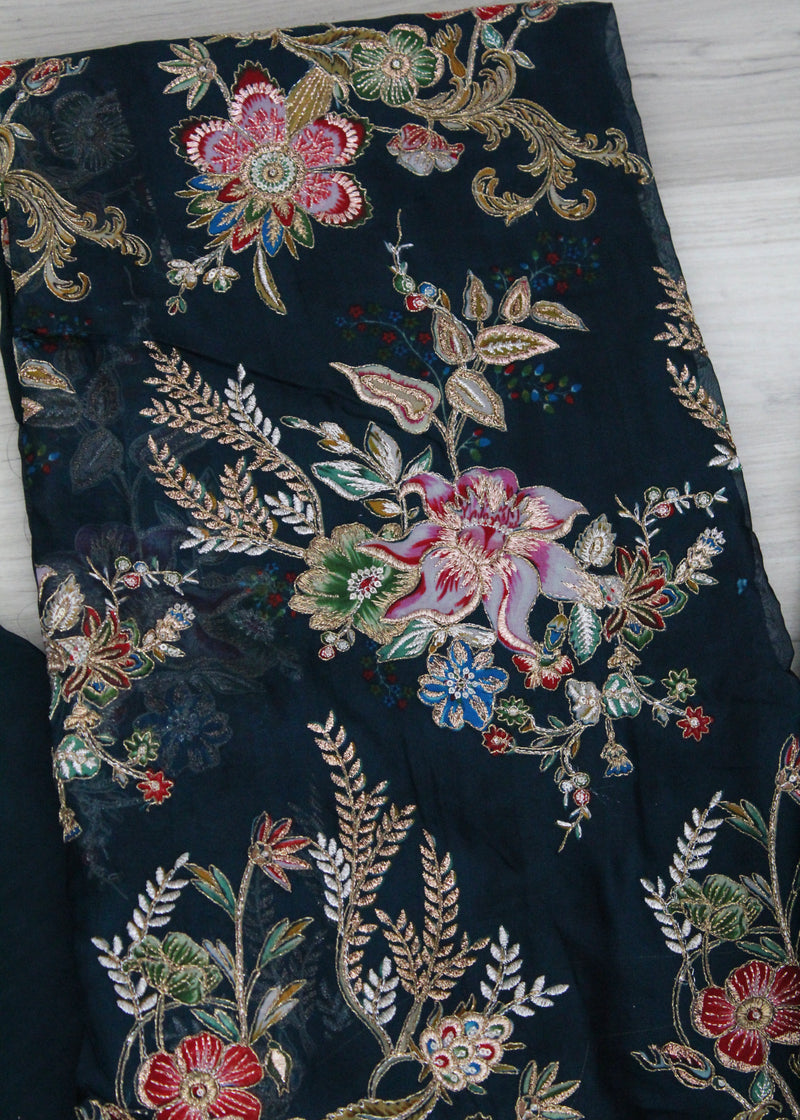 floral unstitch suit