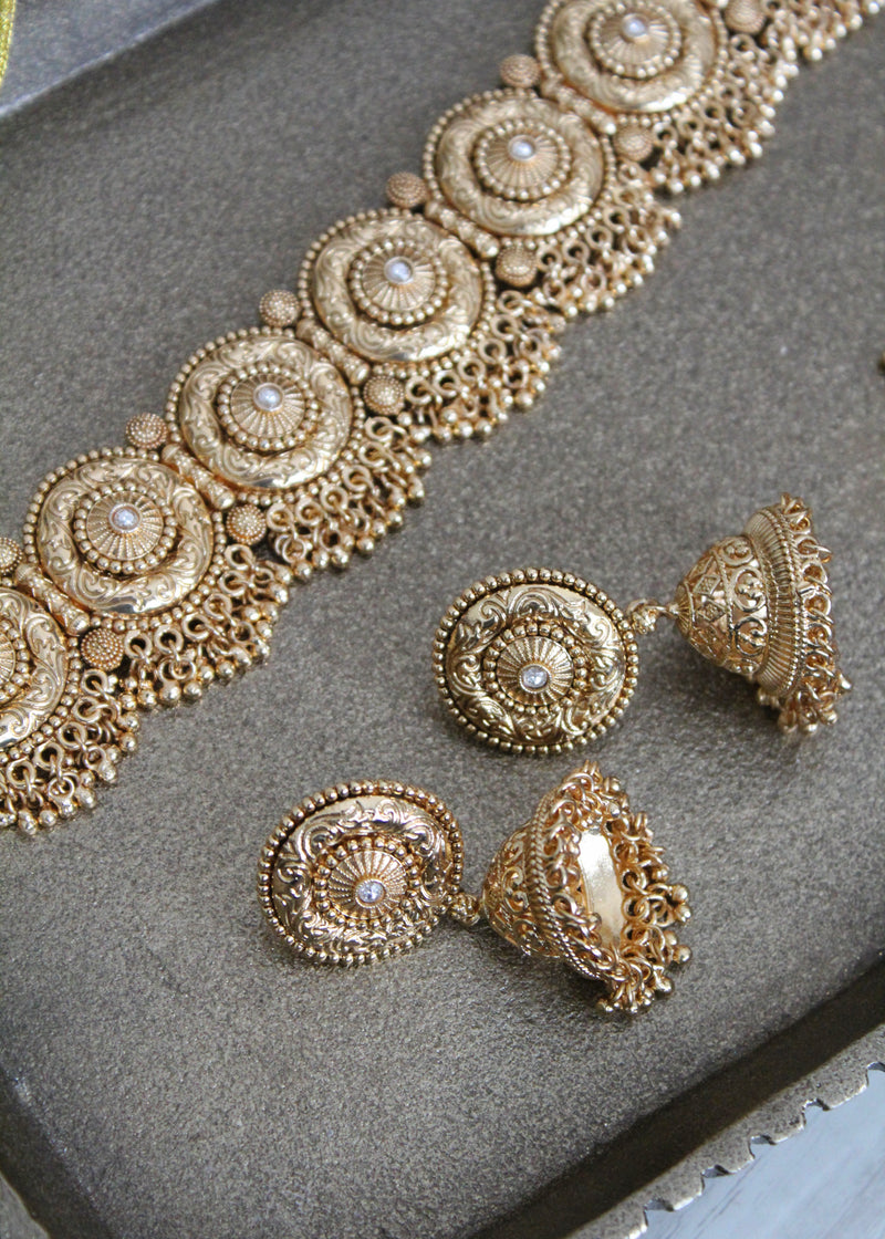 PREORDER-Gold inspired choker set A