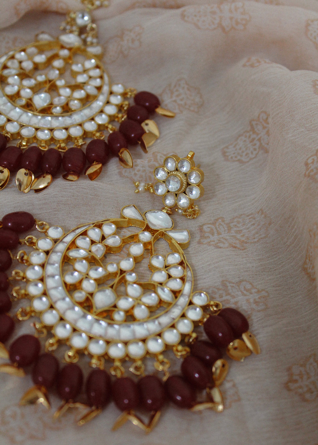 Pachi Kundan Pipal Patti Set