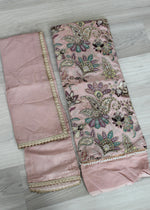 Crepe embroidered Unstitch Suit