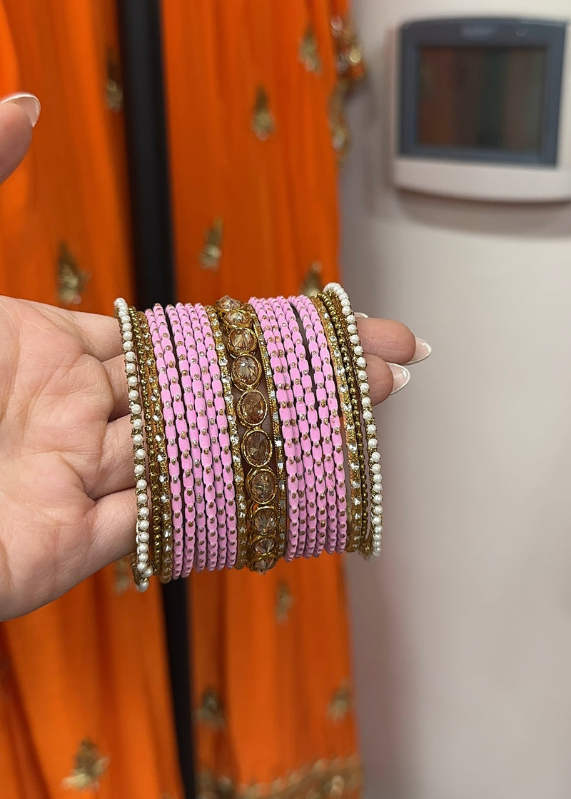 Pink bangle set size 2.8