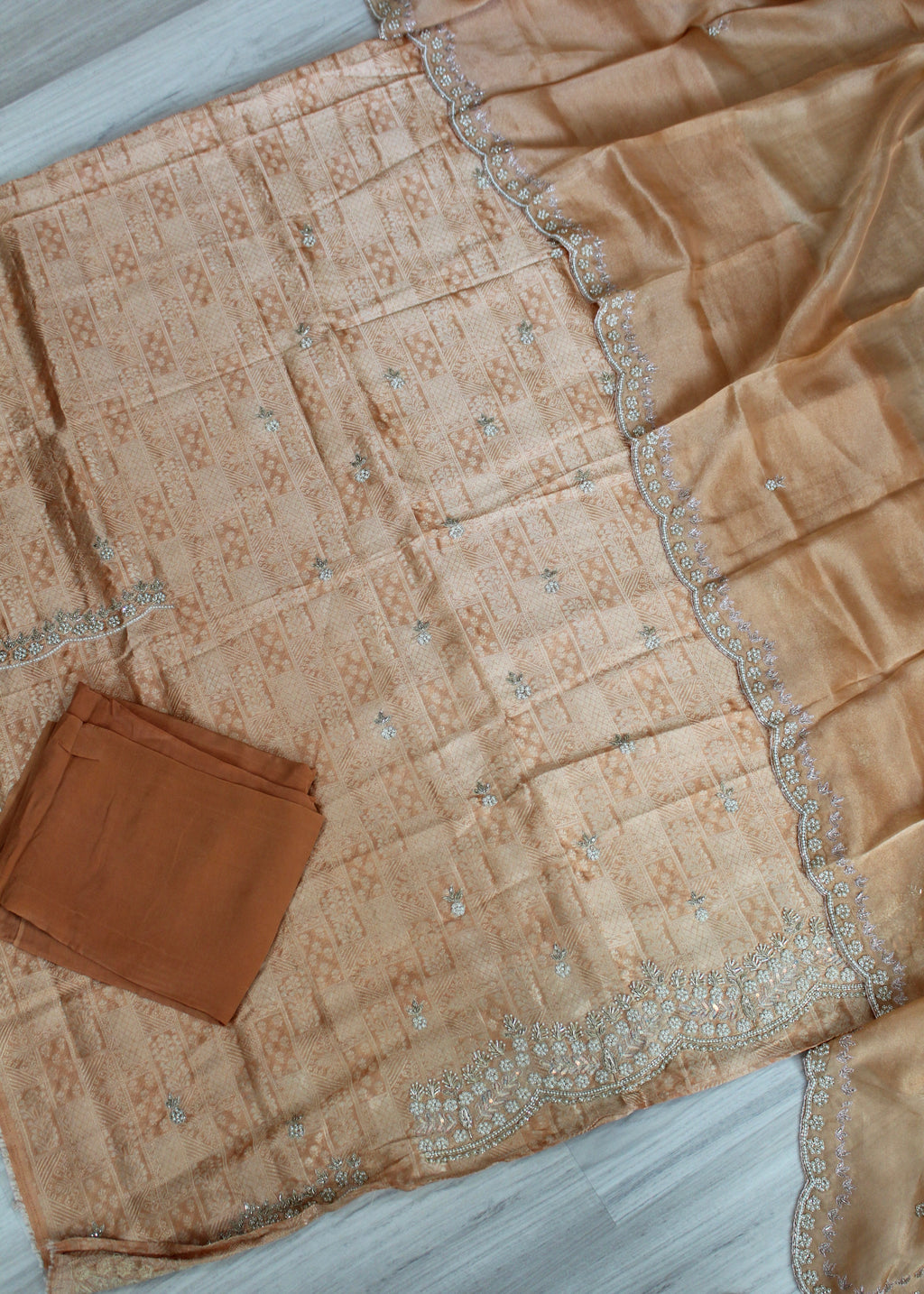 Banarsi silk unstitch suit