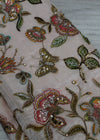 crepe Pale pink printed and embroidered unstitch suit