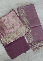 Banarsi silk unstitch suit
