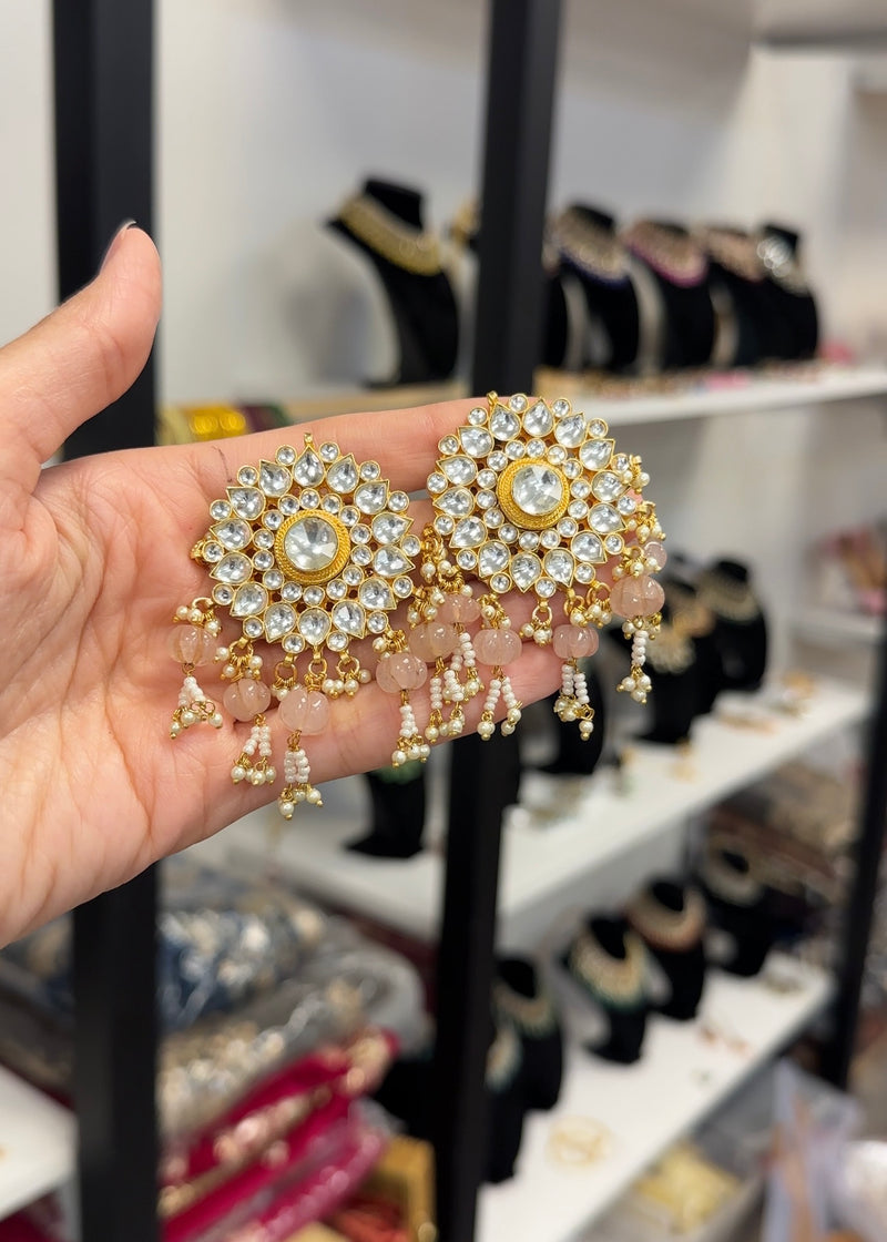 Oversized pachi kundan Studs