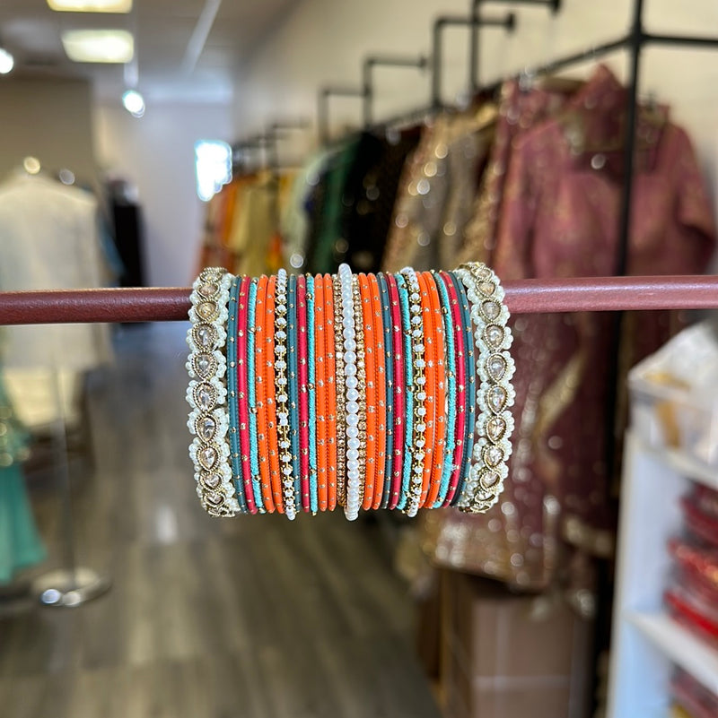 Multicolor bangle set size 2.8