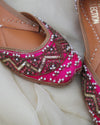 Shocking Pink Punjabi Jutti