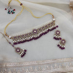 indian jewellery, indian jewelery,  Polki choker set 