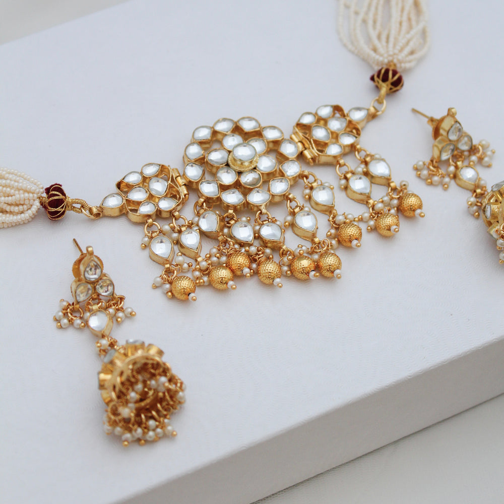 White + Gold Beads