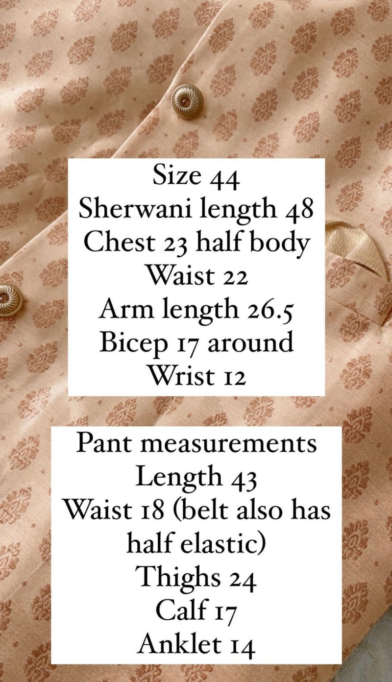 Sherwani + kurta + pant